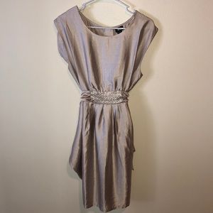 Warm Taupe Mini Dress